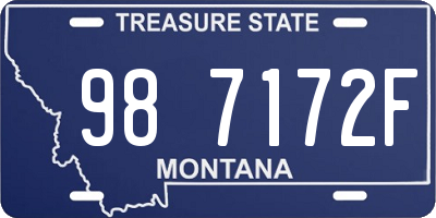 MT license plate 987172F