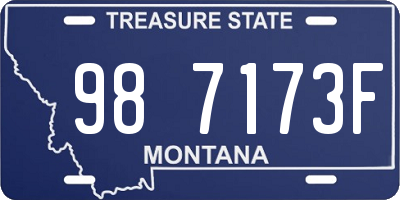 MT license plate 987173F