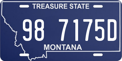 MT license plate 987175D