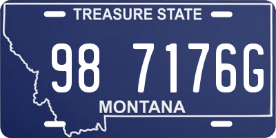 MT license plate 987176G