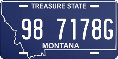 MT license plate 987178G