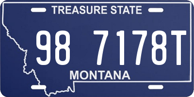 MT license plate 987178T