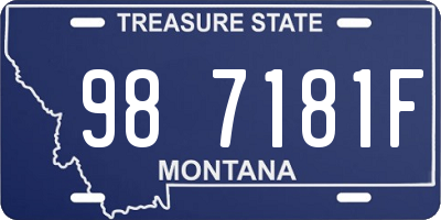 MT license plate 987181F