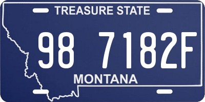 MT license plate 987182F