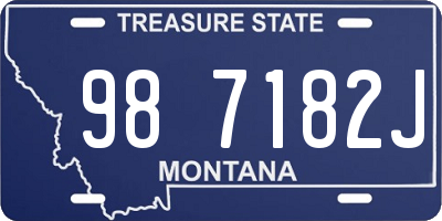 MT license plate 987182J