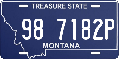 MT license plate 987182P