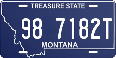 MT license plate 987182T