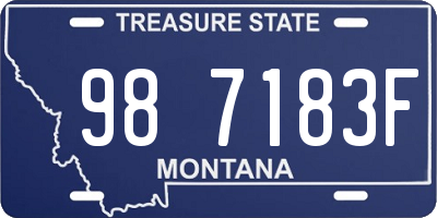 MT license plate 987183F