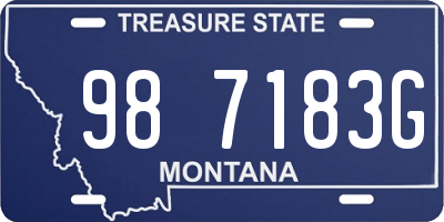 MT license plate 987183G