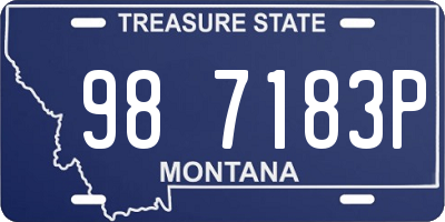 MT license plate 987183P