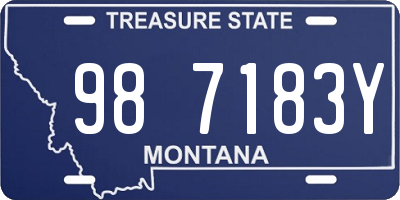 MT license plate 987183Y