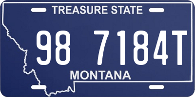 MT license plate 987184T