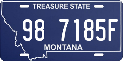 MT license plate 987185F