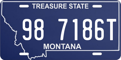 MT license plate 987186T