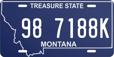 MT license plate 987188K