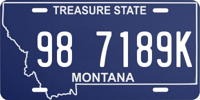 MT license plate 987189K