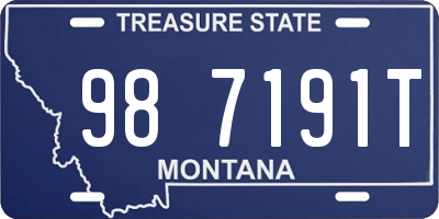 MT license plate 987191T