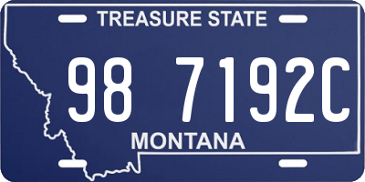 MT license plate 987192C