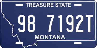 MT license plate 987192T