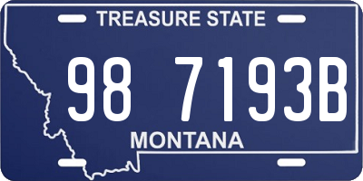 MT license plate 987193B