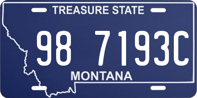 MT license plate 987193C