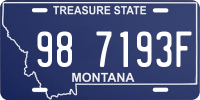MT license plate 987193F