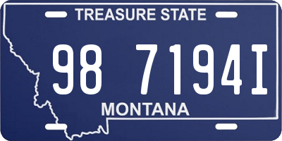 MT license plate 987194I