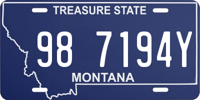 MT license plate 987194Y