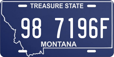 MT license plate 987196F