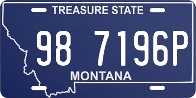 MT license plate 987196P