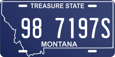 MT license plate 987197S