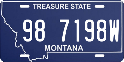 MT license plate 987198W