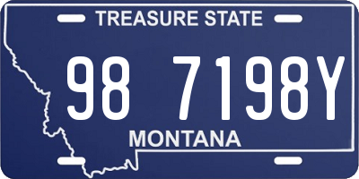 MT license plate 987198Y