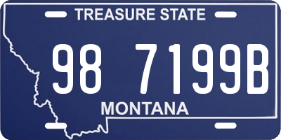 MT license plate 987199B