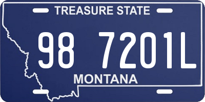 MT license plate 987201L