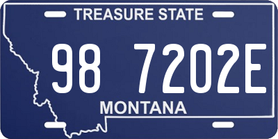 MT license plate 987202E