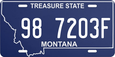 MT license plate 987203F