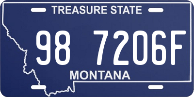 MT license plate 987206F