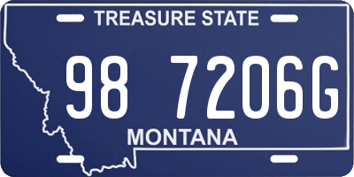 MT license plate 987206G