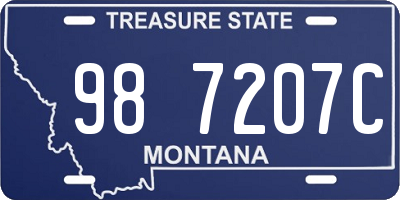MT license plate 987207C