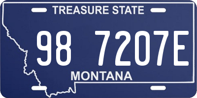 MT license plate 987207E