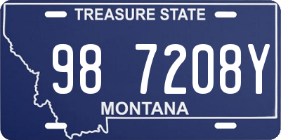 MT license plate 987208Y