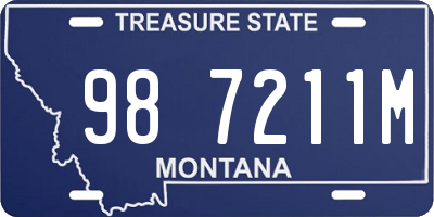 MT license plate 987211M