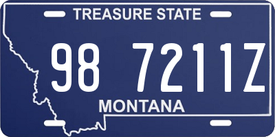 MT license plate 987211Z