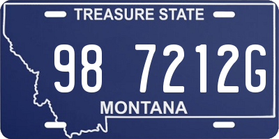 MT license plate 987212G