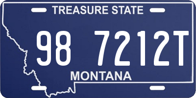 MT license plate 987212T