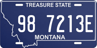 MT license plate 987213E