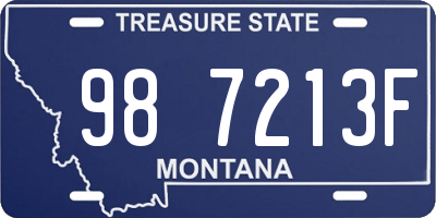 MT license plate 987213F