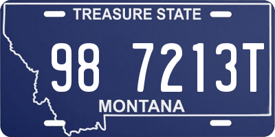 MT license plate 987213T