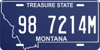 MT license plate 987214M